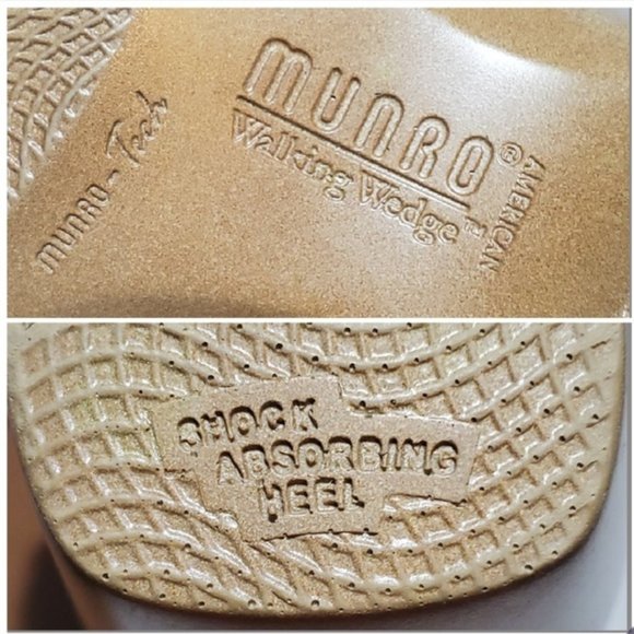 Munro Walking Wedge Orange Criss Cross Slip Ons - Picture 8 of 8